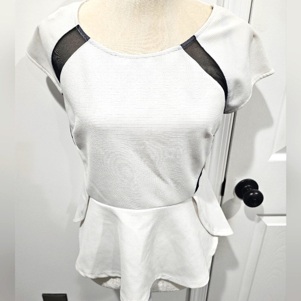 Peplum Top with Sheer Back Size XL